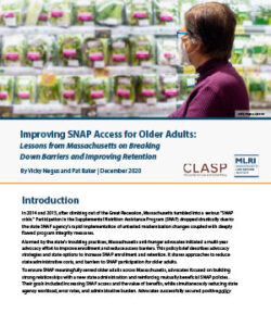 Improving SNAP Access for Older Adults
